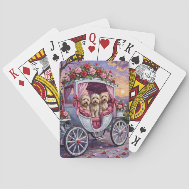 Havanese Dog Valentine's Day  Playing Cards (Back)