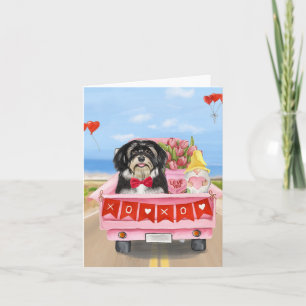 Havanese Dog Valentine's Day Truck  Card