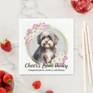 Havanese Dog Wedding Napkins With Dogs Photo