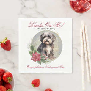 Havanese Dog Wedding Napkins With Photo