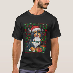 Havanese Dog Xmas Lights Ugly Santa Hat Havanese C T-Shirt