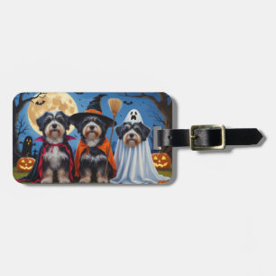 Havanese Dogs Pumpkin Halloween Funny Luggage Tag