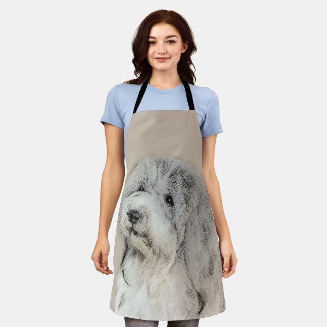 Havanese (Gold Sable) Painting - Original Dog Art Apron (Worn)