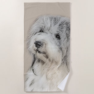 Havanese (Gold Sable) Painting - Original Dog Art Beach Towel