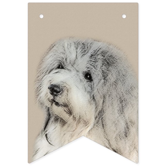 Havanese (Gold Sable) Painting - Original Dog Art Bunting (First Flag)
