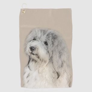 Havanese (Gold Sable) Painting - Original Dog Art Golf Towel