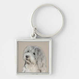 Havanese (Gold Sable) Painting - Original Dog Art Key Ring