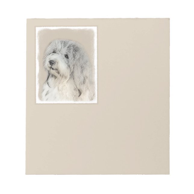 Havanese (Gold Sable) Painting - Original Dog Art Notepad (Front)