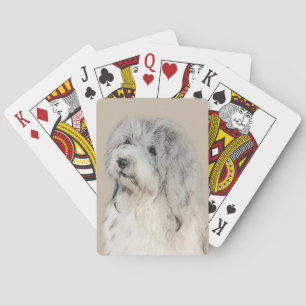 Havanese (Gold Sable) Painting - Original Dog Art Playing Cards