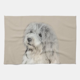 Havanese (Gold Sable) Painting - Original Dog Art Tea Towel