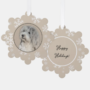 Havanese (Gold Sable) Painting - Original Dog Art Tree Decoration Card