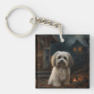 Havanese Halloween Scary Key Ring