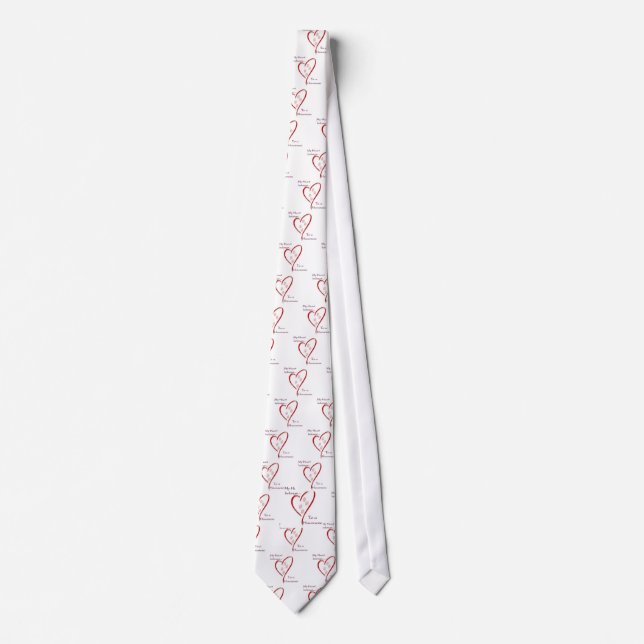 Havanese Heart Belongs Tie (Front)