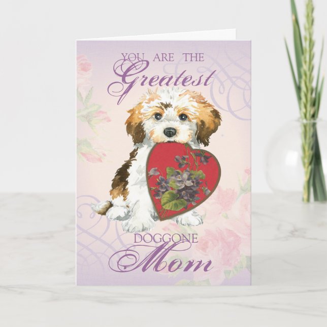 Havanese Heart Mum Card (Front)