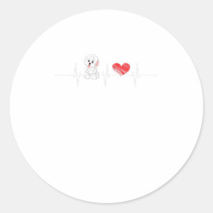 Havanese Heartbeat Gift EKG Puppy Pet Dog Classic Round Sticker