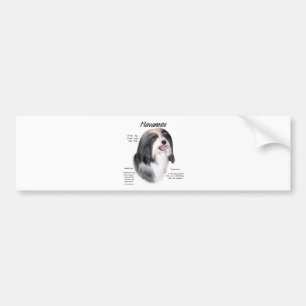 Havanese History Design Bumper Sticker