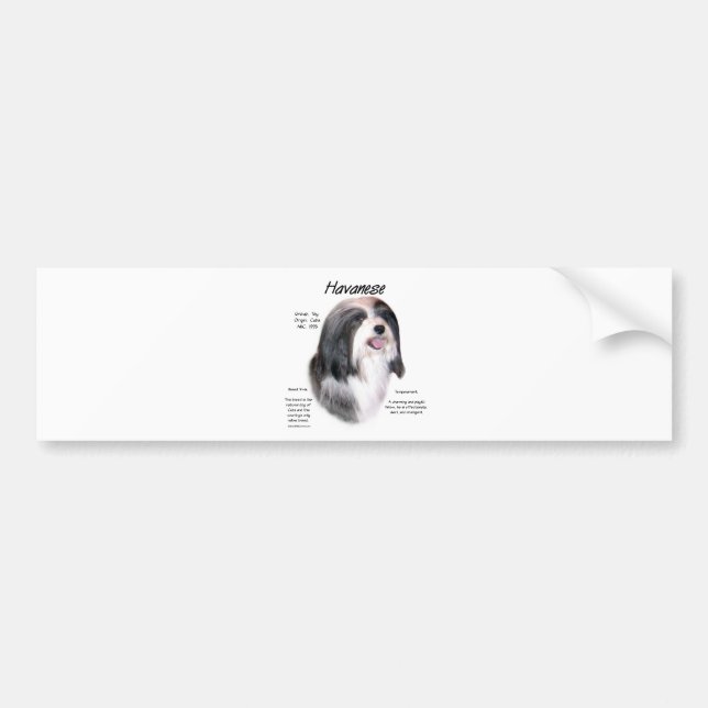 Havanese History Design Bumper Sticker (Front)