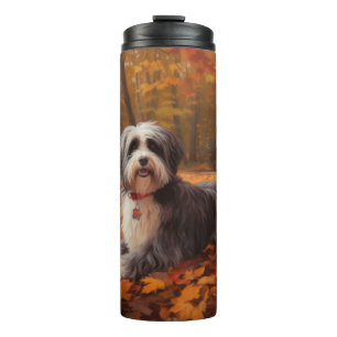 Havanese in Autumn Leaves Fall Inspire  Thermal Tumbler