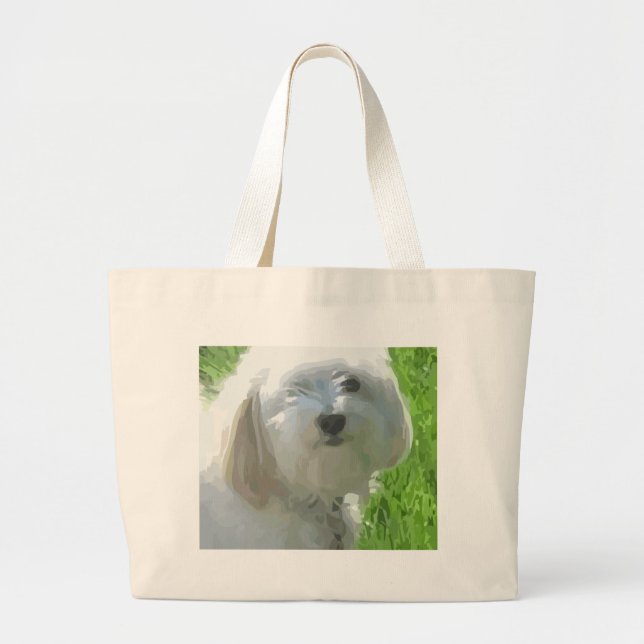 Havanese Large Tote Bag (Front)