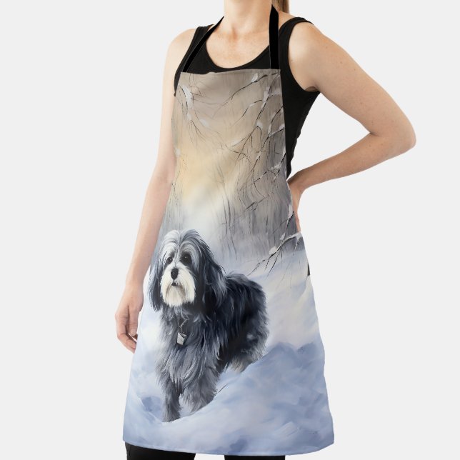 Havanese Let It Snow Christmas Apron (Insitu)