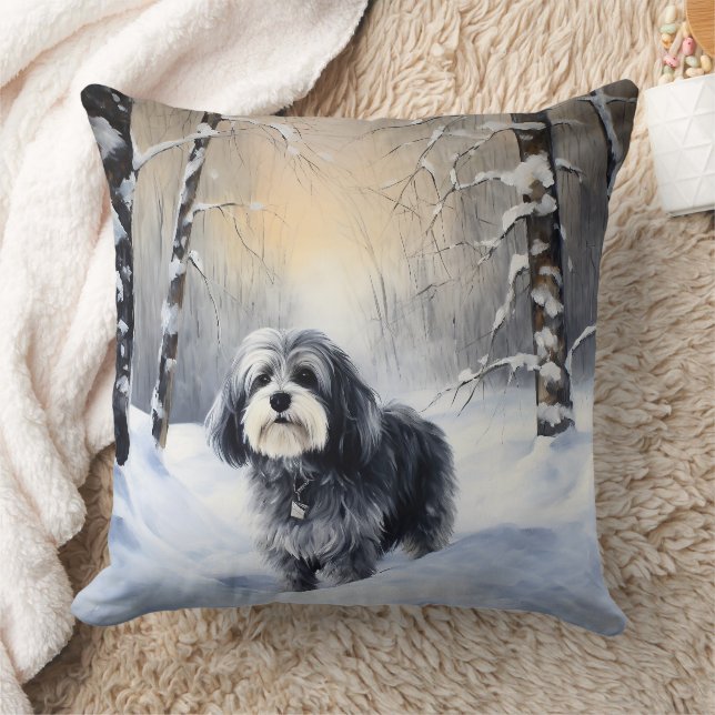 Havanese Let It Snow Christmas Cushion (Blanket)