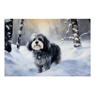 Havanese Let It Snow Christmas Poster