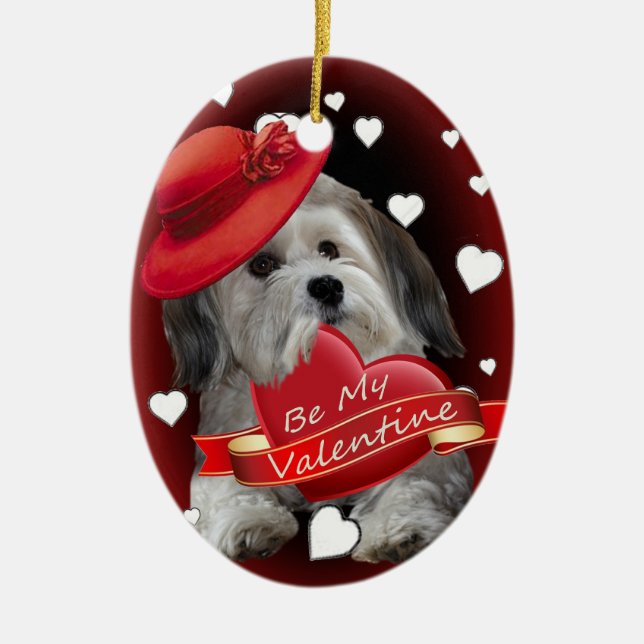 Havanese Love Ceramic Ornament (Front)