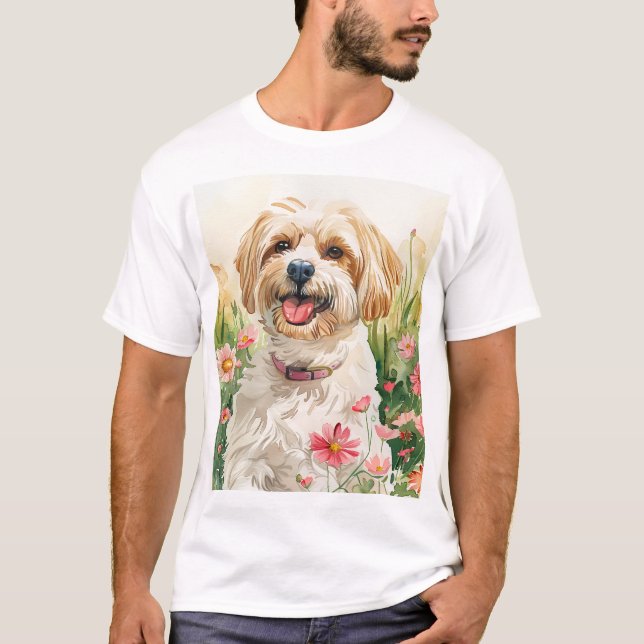 Havanese Men’s T-Shirt – Watercolor Dog Tee (Front)