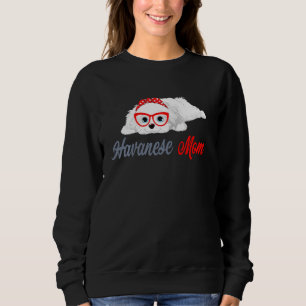 Havanese Mum Cute Havanese With Headband Dog Sweatshirt