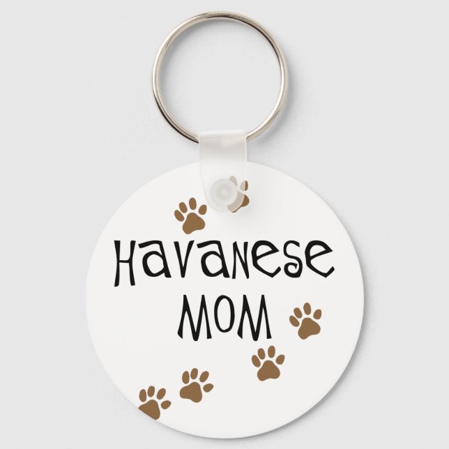 Havanese Mum Key Ring (Front)