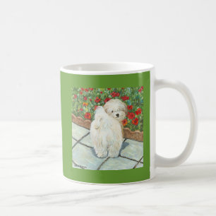 Havanese n Poppies Art Print Gifts & Cards Coffee Mug