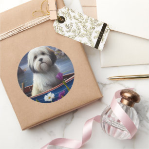 Havanese on a Paddle: A Scenic Adventure Classic Round Sticker