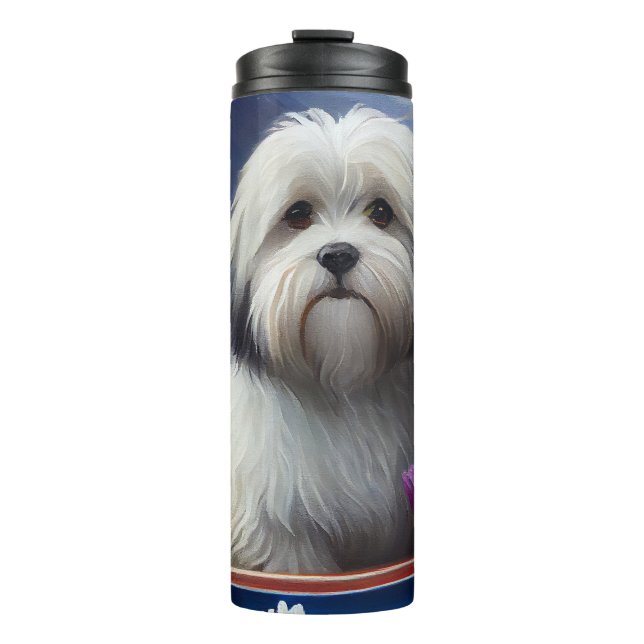 Havanese on a Paddle: A Scenic Adventure Thermal Tumbler (Front)