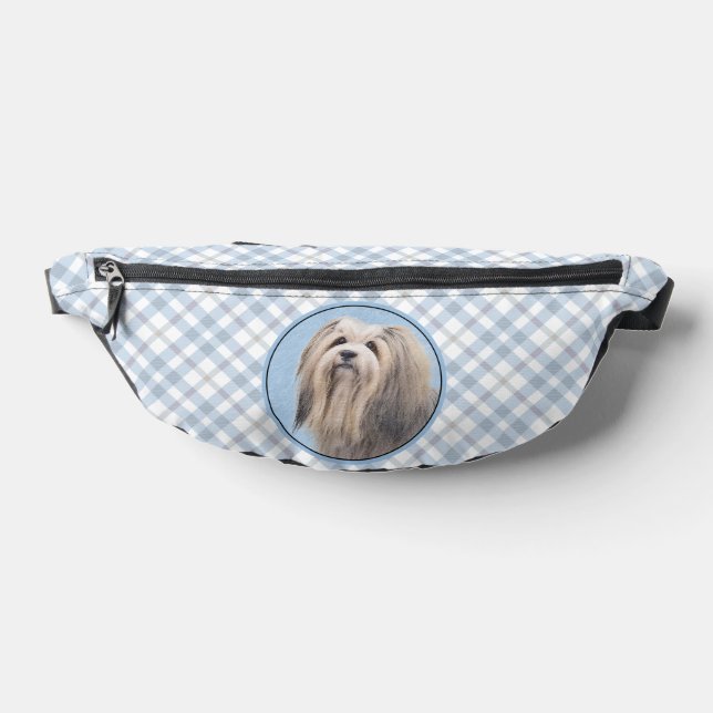 Havanese Painting Silver Cute Original Pet Dog Art Bum Bags (Lay Down)