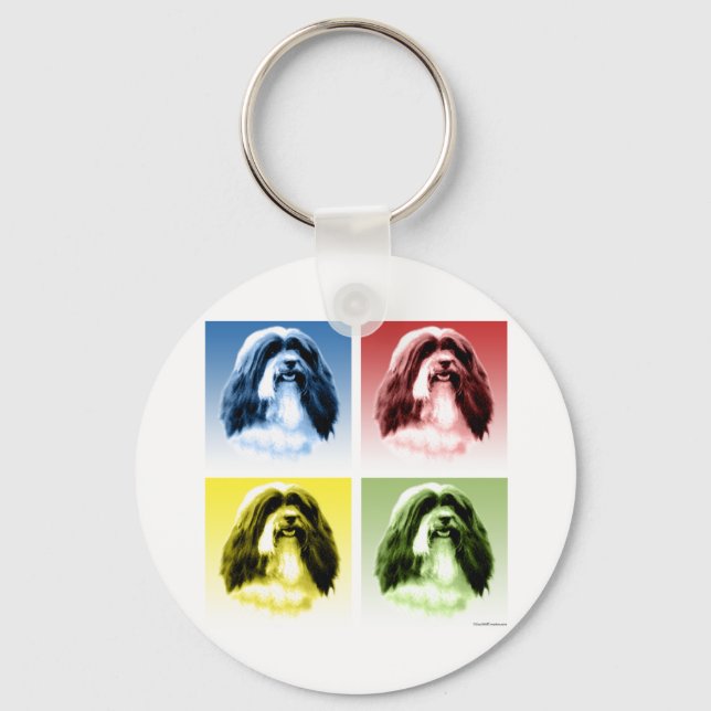 Havanese Pop Key Ring (Front)