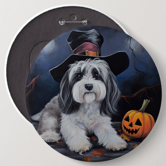 Havanese Pumpkins Halloween Scary 6 Cm Round Badge (Front & Back)