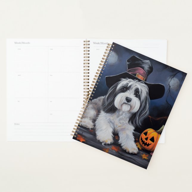 Havanese Pumpkins Halloween Scary Planner (Display)