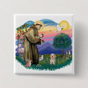 Havanese Pup 15 Cm Square Badge