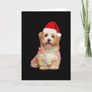 Havanese puppy christmas gift for her card