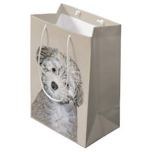 Havanese Puppy Painting - Cute Original Dog Art Medium Gift Bag