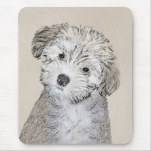 Havanese Puppy Painting - Cute Original Dog Art Mouse Pad