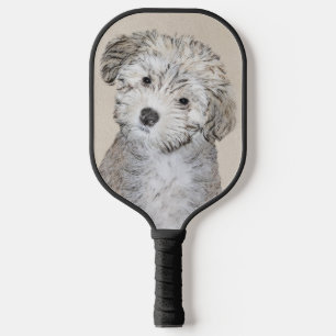 Havanese Puppy Painting - Cute Original Dog Art Pickleball Paddle