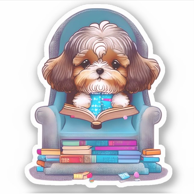 Havanese Puppy Sticker (Front)