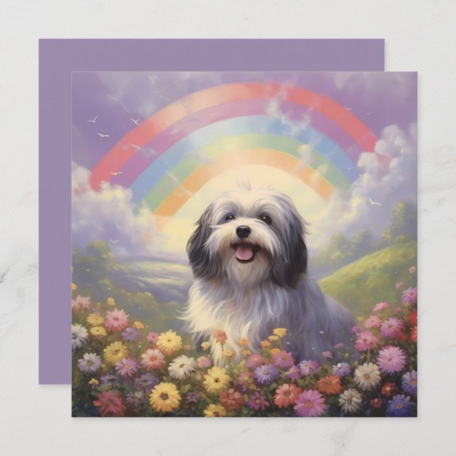 Havanese Rainbow Bridge Custom Name Dog Sympathy (Front/Back)