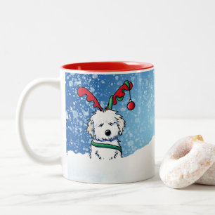 Havanese Reindeer Christmas Mug