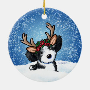 Havanese Reindeer Christmas Ornament