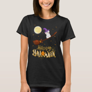 Havanese Ride Witch Shotgun Havanese Dog Halloween T-Shirt