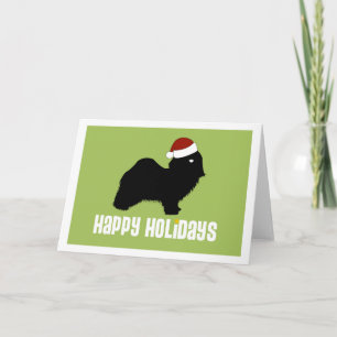 Havanese Santa Hat Holiday Card