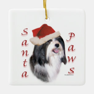 Havanese Santa Paws Ceramic Ornament