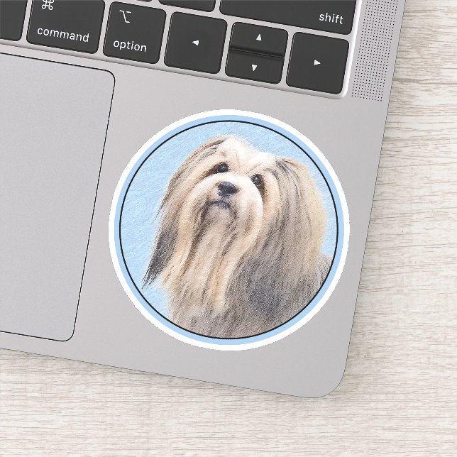 Havanese (Silver) Painting - Cute Original Dog Art (Detail)